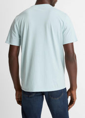 VINCE | Pima Cotton Crew Neck T-Shirt in Short Sleeve - DARK CASCADE