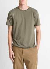 VINCE | Pima Cotton Crew Neck T-Shirt in Short Sleeve - SYCAMORE