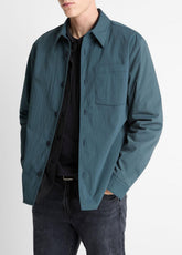 VINCE | Insulated Tech-Cotton Shirt Jacket in Shirt Jackets - CLEAR LAKE