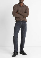 VINCE | Milano Pima Cotton-Blend Johnny-Collar Shirt in Long Sleeve - MISSION