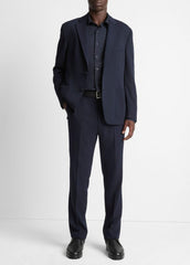 VINCE | Stretch-Wool Classic Pant in Trousers - COASTAL BLUE