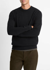 VINCE | Cashmere Crew Neck Sweater in Crew Neck - BLACK