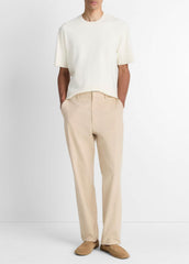 VINCE | Milano Short-Sleeve Crew Neck Sweater in Crew Neck - CLASSIC CREAM