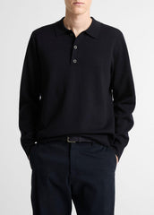 VINCE | Italian Merino Wool Milano Polo Sweater in Sweaters - COASTAL BLUE