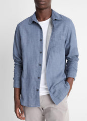VINCE | Double Face Long Sleeve in Long Sleeve - CHAMBRAY