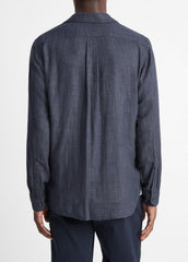 VINCE | Double Face Long Sleeve in Long Sleeve - HEATHER COASTAL