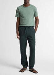 VINCE | Garment Dye Cotton T-Shirt in Short Sleeve - WASHED LAUREL