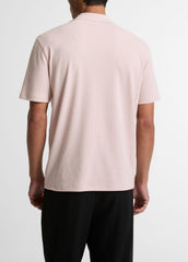 VINCE | Cotton-Blend Johnny-Collar Polo Shirt in Henleys & Polos - PARADISE
