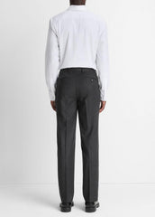 VINCE | Wool-Silk Flannel Classic Pant in Trousers - CHARCOAL