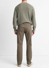 VINCE | Dylan Slim 5-Pocket Peached Stretch-Cotton Pant in Trousers - FROG