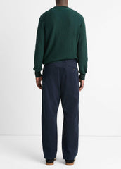 VINCE | Louie Relaxed Stretch-Cotton Pant in Trousers - COASTAL BLUE