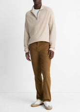 VINCE | Dylan Slim 5-Pocket Peached Stretch-Cotton Pant in Trousers - LIGHT HIGHLANDS