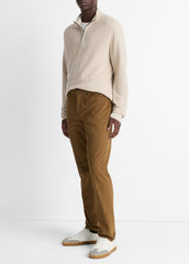 VINCE | Dylan Slim 5-Pocket Peached Stretch-Cotton Pant in Trousers - LIGHT HIGHLANDS