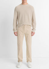 VINCE | Dylan Slim 5-Pocket Peached Stretch-Cotton Pant in Trousers - CAHUENGA KHAKI