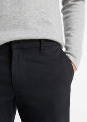 VINCE | Dylan Slim Cotton Chino Pant in Trousers - BLACK