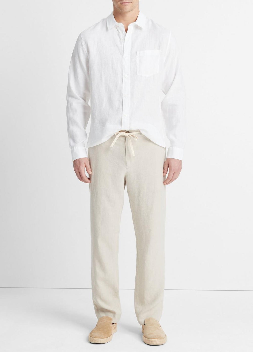 VINCE | Lightweight Hemp Pant in Trousers - PUMICE ROCK
