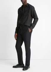 VINCE | Lightweight Hemp Pant in Trousers - BLACK