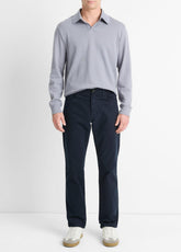 VINCE | Dylan Slim 5-Pocket Peached Stretch-Cotton Pant in Trousers - COASTAL BLUE