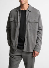 VINCE | Double-Slub Cotton-Blend Shirt Jacket in Jackets - SLATE