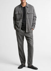 VINCE | Double-Slub Cotton-Blend Shirt Jacket in Jackets - SLATE