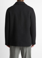 VINCE | Italian Wool-Blend Peacoat in Coats - BLACK