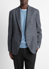 VINCE | Plaid Alpaca-Blend Relaxed Sport Coat in Blazers - NAVY/BLUE