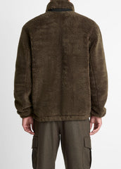 VINCE | Sherpa Zip Jacket in Jackets - DARK LEAF