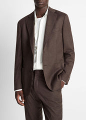 VINCE | Wool-Silk Relaxed Sport Coat in Blazers - BROWN
