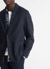 VINCE | Italian Splittable Wool-Blend Blazer in Jackets & Outerwear - COASTAL BLUE