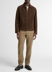VINCE | Suede Moto Jacket in Jackets - ESPRESSO