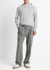 VINCE | Featherweight Merino Wool-Cashmere Hoodie in Sweatshirts & Hoodies - HEATHER GREY