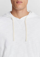 VINCE | Textured Cotton Hoodie in Sweatshirts & Hoodies - OPTIC WHITE