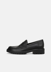 VINCE | Delmore Leather Lug-Sole Loafer in Loafers - BLACK