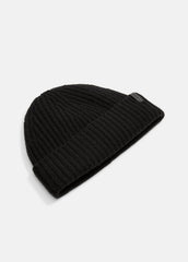 VINCE | Cashmere Shaker-Stitch Beanie in Scarves & Hats - BLACK