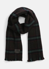 VINCE | Brushed Holme Plaid Wool Scarf in Scarves & Hats - BROWN