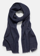 VINCE | Herringbone Cashmere Scarf in Scarves & Hats - COASTAL BLUE/IRIS BLUE