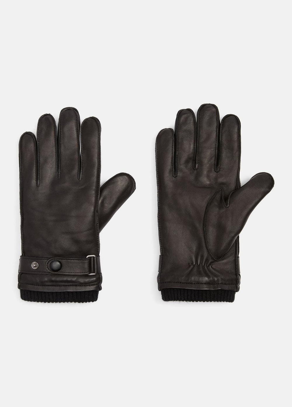 VINCE | Leather Wrist-Strap Glove in Gloves - BLACK