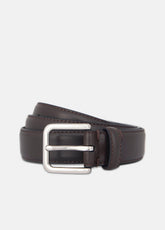 VINCE | Men’s 30mm Stitched Leather Belt in Belts - CACAO BROWN