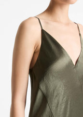 VINCE | Paneled Satin Bias Slip Dress in Dresses & Skirts - HERBA