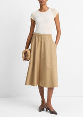 VINCE | Cotton Full Skirt in Dresses & Skirts - DARK BARLEY