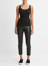 VINCE | Scoop Neck Tank in Shirts & Tees - BLACK