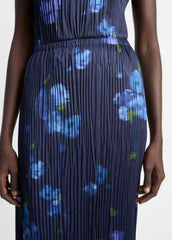 VINCE | Poppy Blur Crushed Satin Column Skirt in Dresses & Skirts - MIDNIGHT