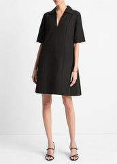VINCE | A-Line Short Dress in Dresses & Skirts - BLACK