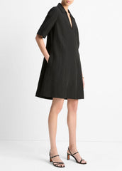 VINCE | A-Line Short Dress in Dresses & Skirts - BLACK