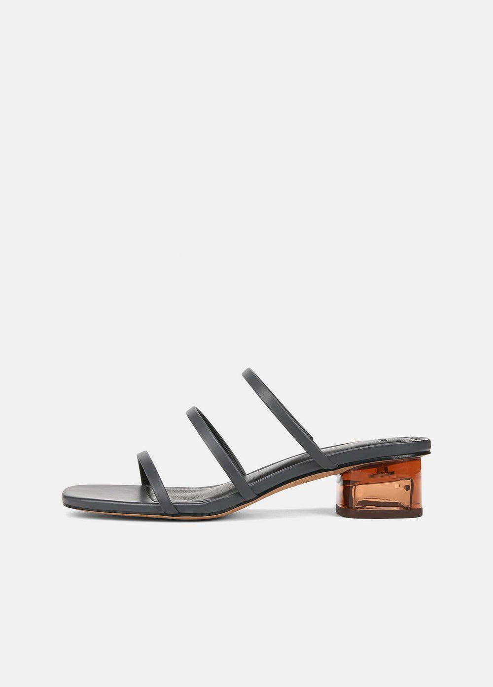 VINCE | Palm Springs Leather Heeled Sandal in Shoes - IRIS SLATE