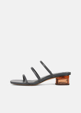 VINCE | Palm Springs Leather Heeled Sandal in Shoes - IRIS SLATE