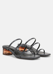 VINCE | Palm Springs Leather Heeled Sandal in Shoes - IRIS SLATE