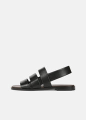 VINCE | Mazie Leather Slingback Sandal in Shoes - BLACK