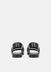 VINCE | Mazie Leather Slingback Sandal in Shoes - BLACK