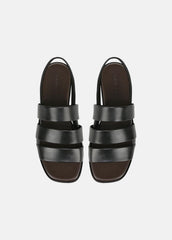 VINCE | Mazie Leather Slingback Sandal in Shoes - BLACK